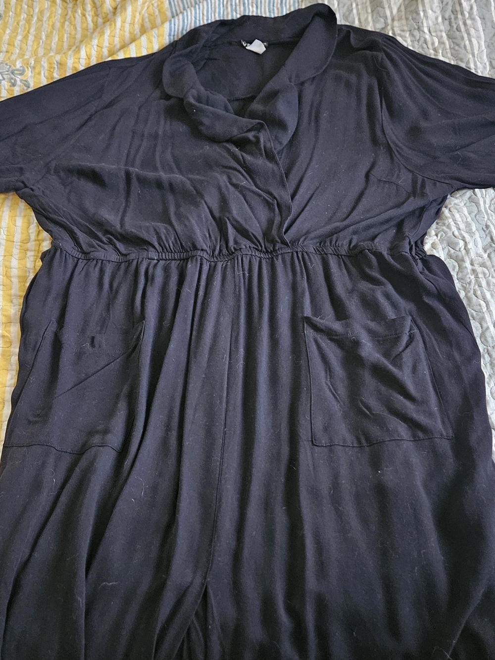 VENUS Black Maxi Dress W/Elastic Waist.